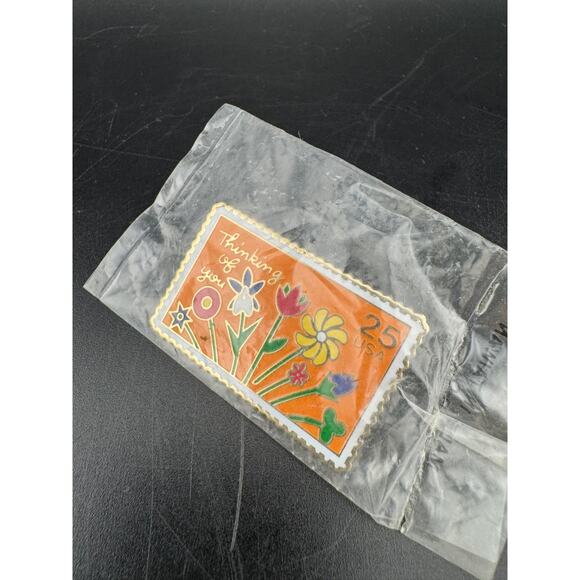 1988 "Thinking of you" Postal Stamp Enamel Pin - Picture 3 of 6